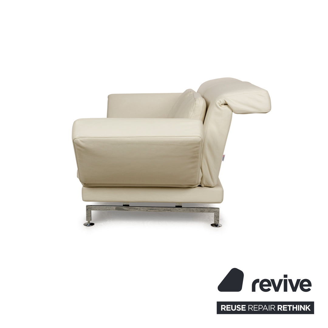 Brühl Moule Leder Zweisitzer Creme manuelle Funktion Relaxfunktion Sofa Couch