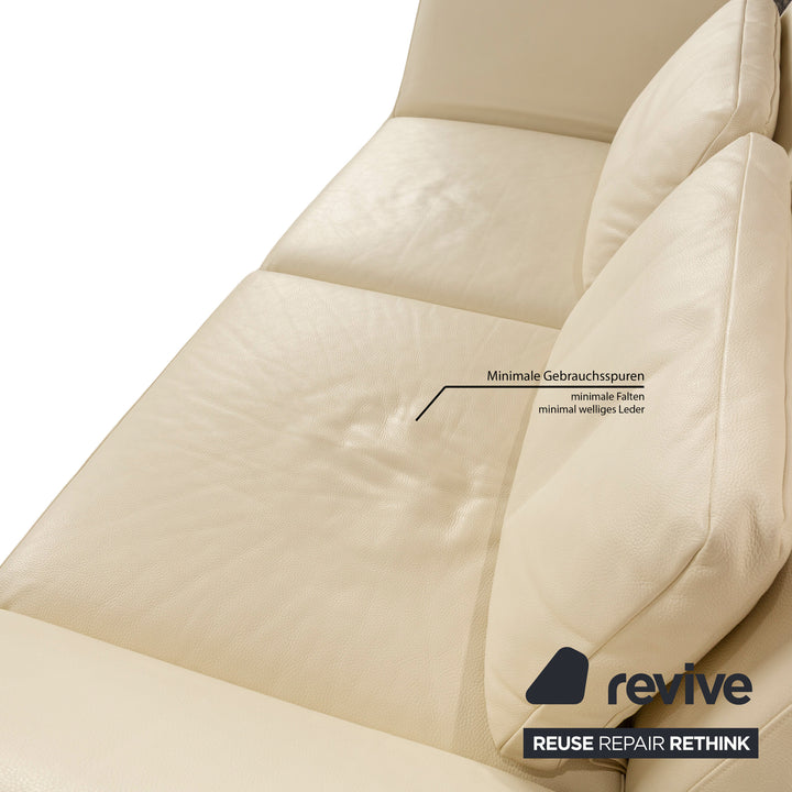 Brühl Moule Leder Zweisitzer Creme manuelle Funktion Relaxfunktion Sofa Couch