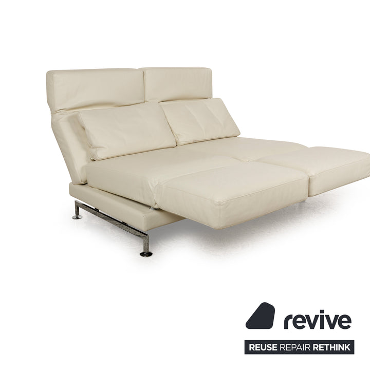 Brühl Moule Leder Zweisitzer Creme manuelle Funktion Relaxfunktion Sofa Couch