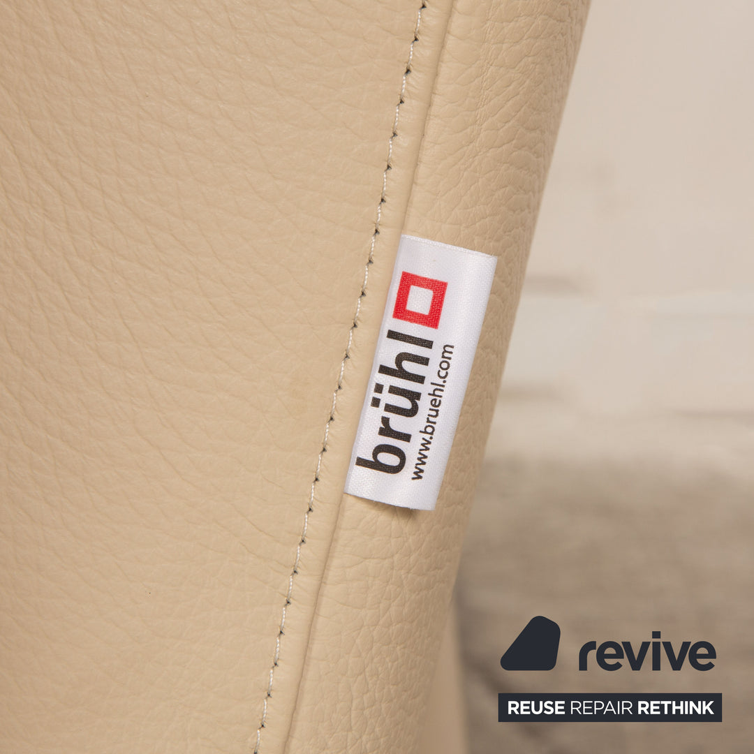 Brühl Moule Leder Zweisitzer Creme manuelle Funktion Sofa Couch
