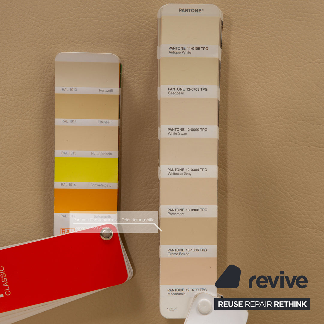 Brühl Moule Leder Zweisitzer Creme manuelle Funktion Sofa Couch