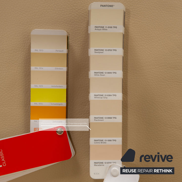 Brühl Moule Leder Zweisitzer Creme manuelle Funktion Sofa Couch