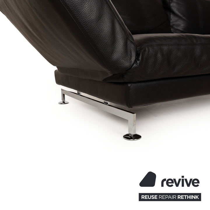 Brühl Moule Leder Zweisitzer Schwarz manuelle Funktion Sofa Couch