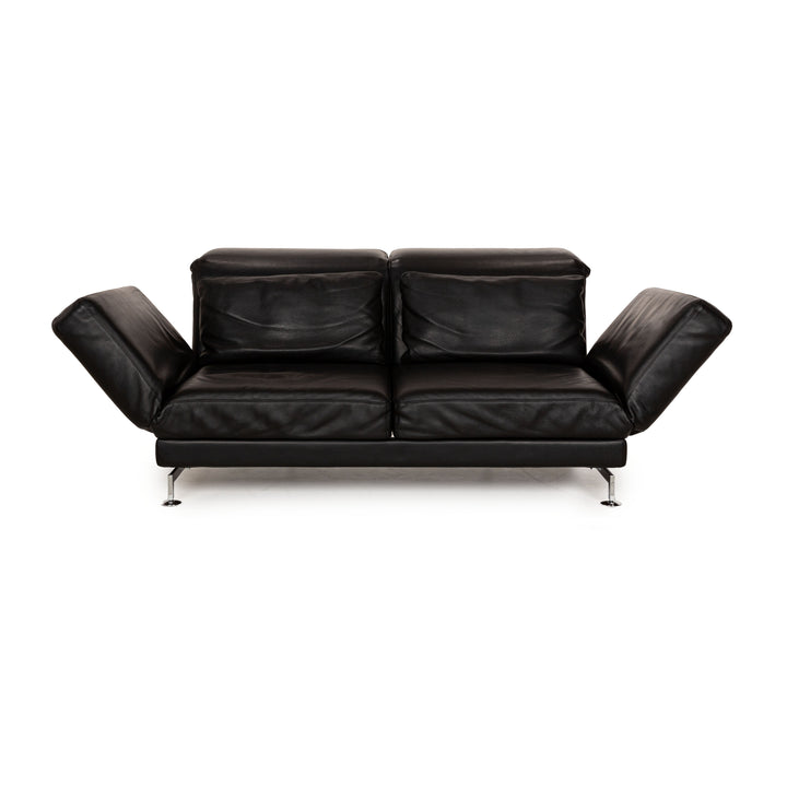Brühl Moule Leder Zweisitzer Schwarz manuelle Funktion Sofa Couch