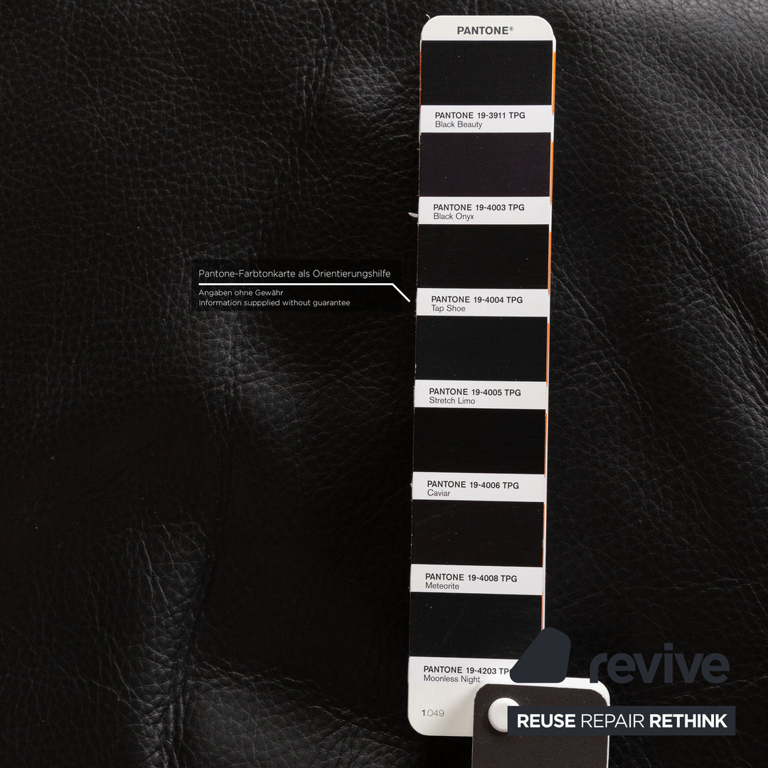 Brühl Moule Leder Zweisitzer Schwarz manuelle Funktion Sofa Couch