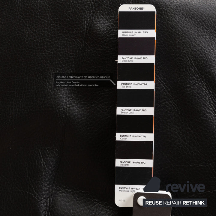 Brühl Moule Leder Zweisitzer Schwarz manuelle Funktion Sofa Couch