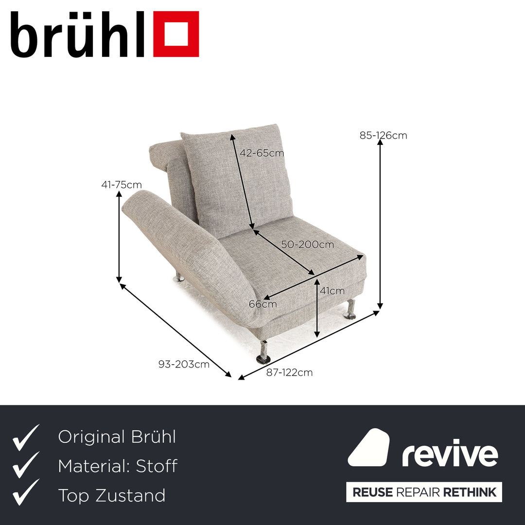 Brühl Moule Sessel Grau manuelle Funktion Liegefunktion
