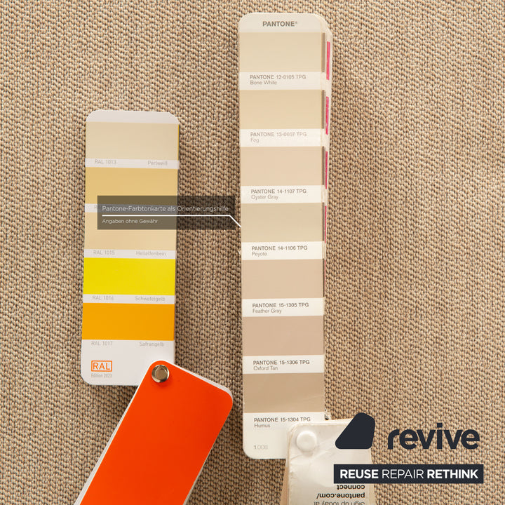 Brühl Moule Stoff Ecksofa Beige manuelle Funktion Recamiere Links Sofa Couch Schlaffunktion