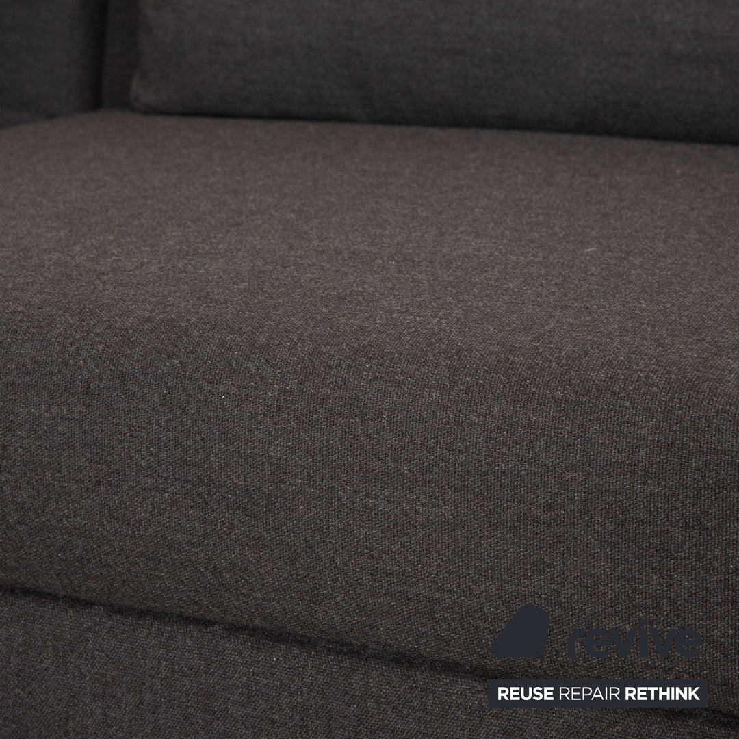 Brühl Moule Stoff Ecksofa Grau Funktion Sofa Couch Recamiere links manuelle Funktion