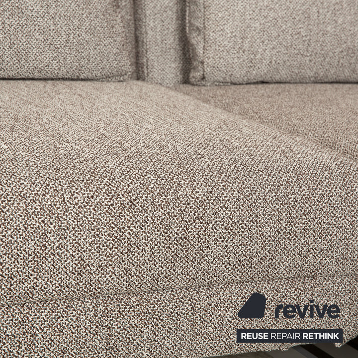 Brühl Moule Stoff Ecksofa Grau Sofa Couch Funktion Recamiere rechts manuelle Funktion Neubezug Schlaffunktion