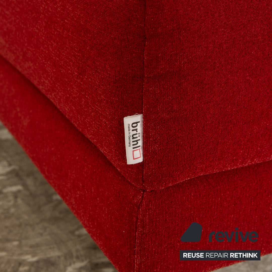 Brühl Moule Stoff Hocker Rot