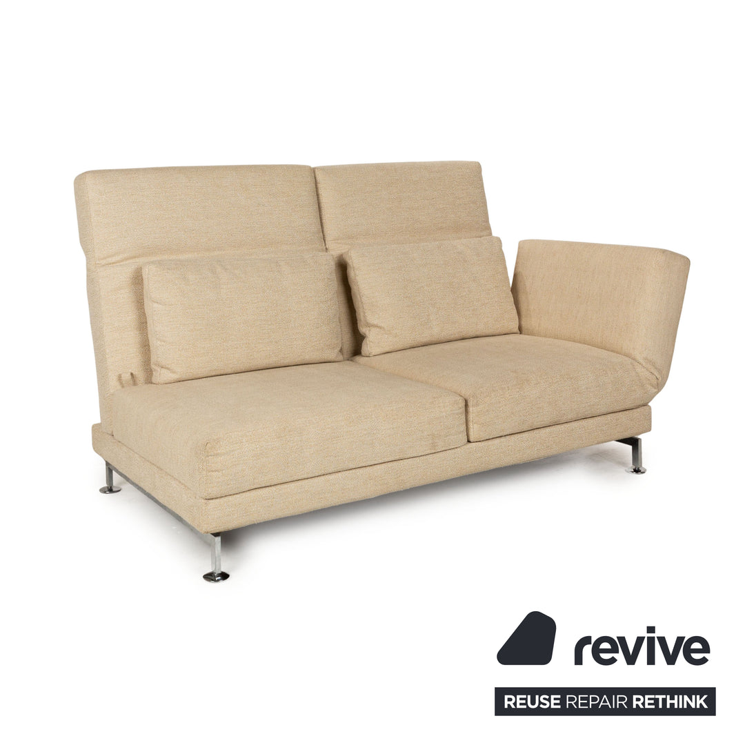 Brühl Moule Stoff Zweisitzer Creme manuelle Funktion Sofa Couch