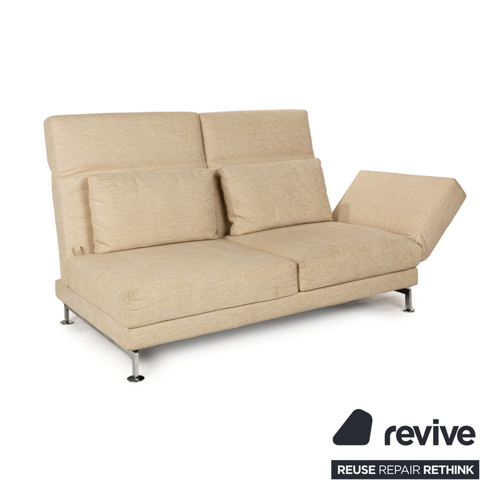 Brühl Moule Stoff Zweisitzer Creme manuelle Funktion Sofa Couch
