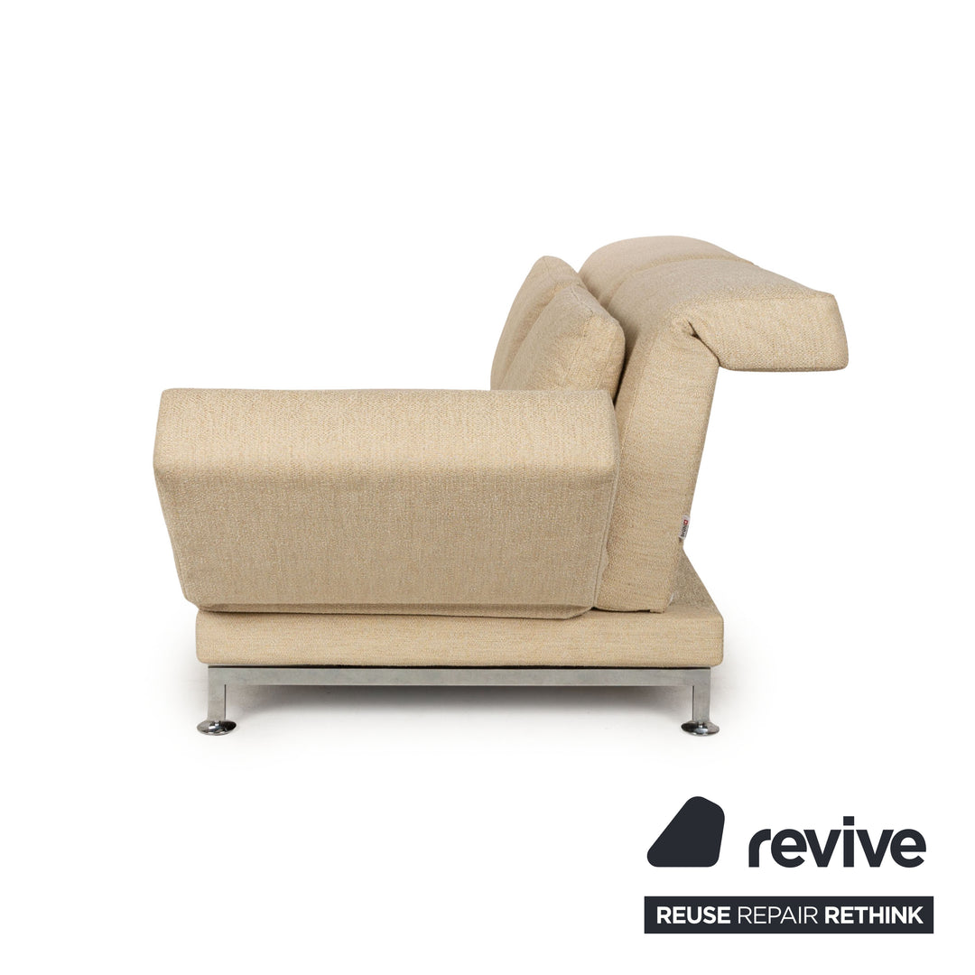 Brühl Moule Stoff Zweisitzer Creme manuelle Funktion Sofa Couch
