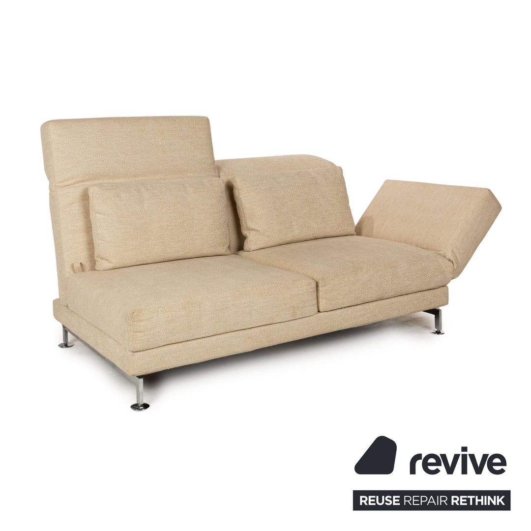 Brühl Moule Stoff Zweisitzer Creme manuelle Funktion Sofa Couch