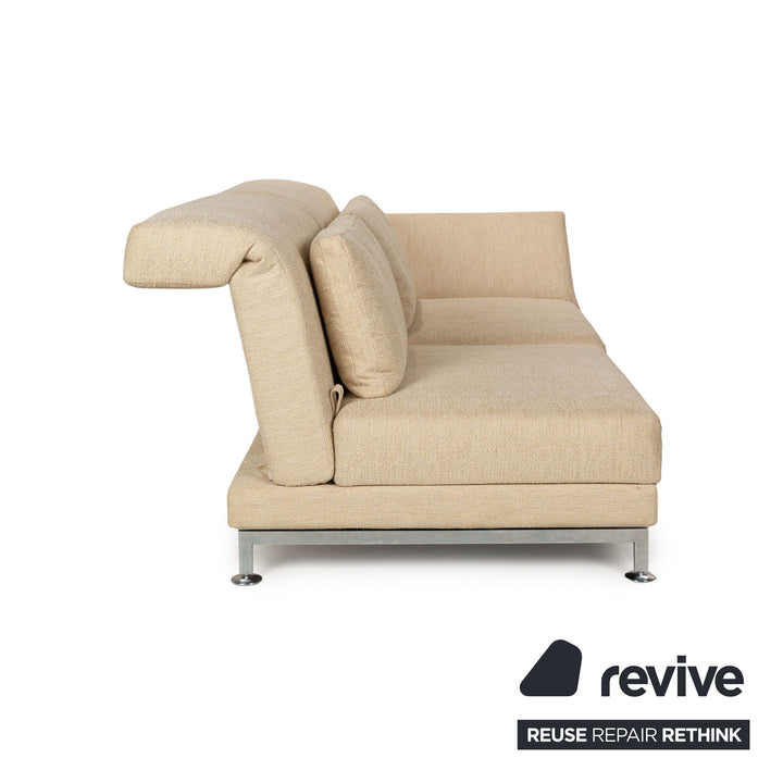 Brühl Moule Stoff Zweisitzer Creme manuelle Funktion Sofa Couch