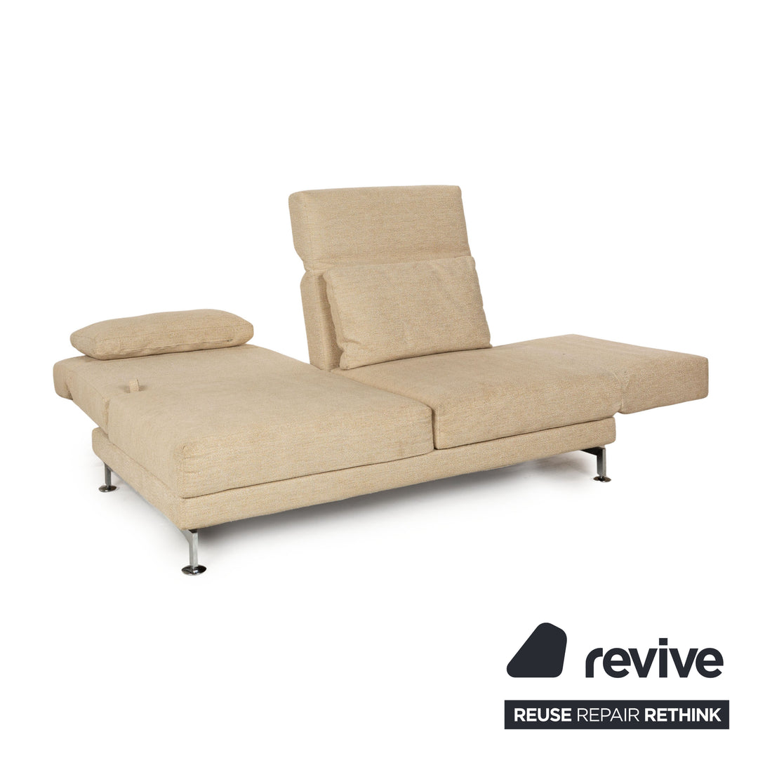 Brühl Moule Stoff Zweisitzer Creme manuelle Funktion Sofa Couch