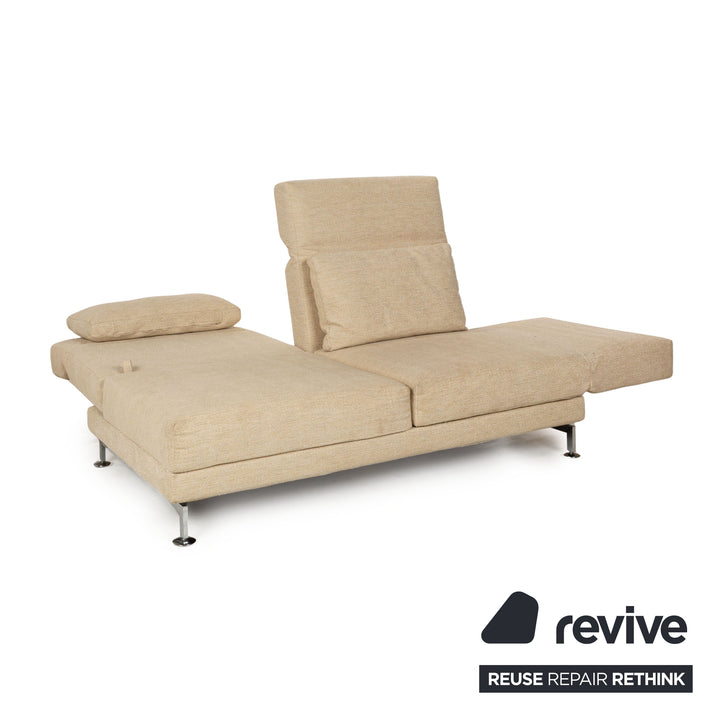 Brühl Moule Stoff Zweisitzer Creme manuelle Funktion Sofa Couch