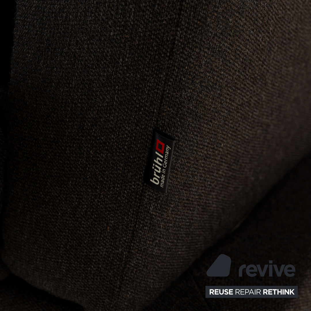 Brühl Moule Stoff Zweisitzer Dunkelgrau manuelle Funktion Sofa Couch