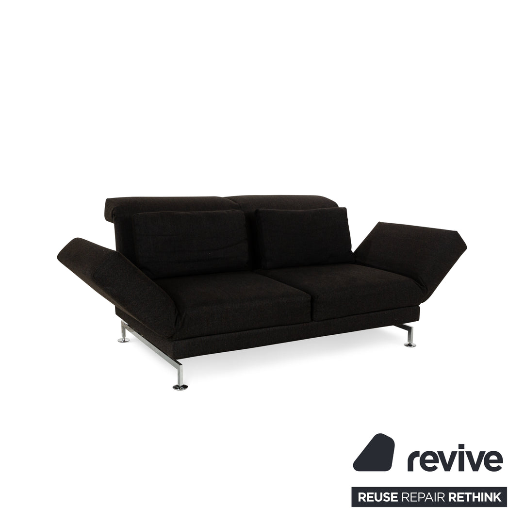 Brühl Moule Stoff Zweisitzer Dunkelgrau manuelle Funktion Sofa Couch
