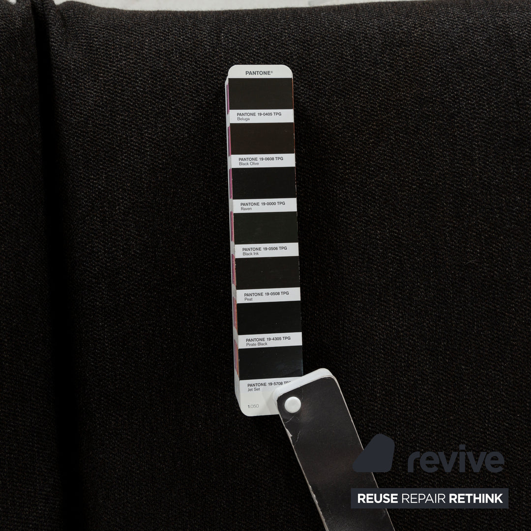 Brühl Moule Stoff Zweisitzer Dunkelgrau manuelle Funktion Sofa Couch