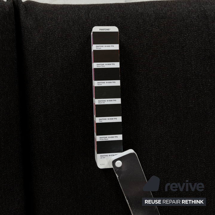 Brühl Moule Stoff Zweisitzer Dunkelgrau manuelle Funktion Sofa Couch