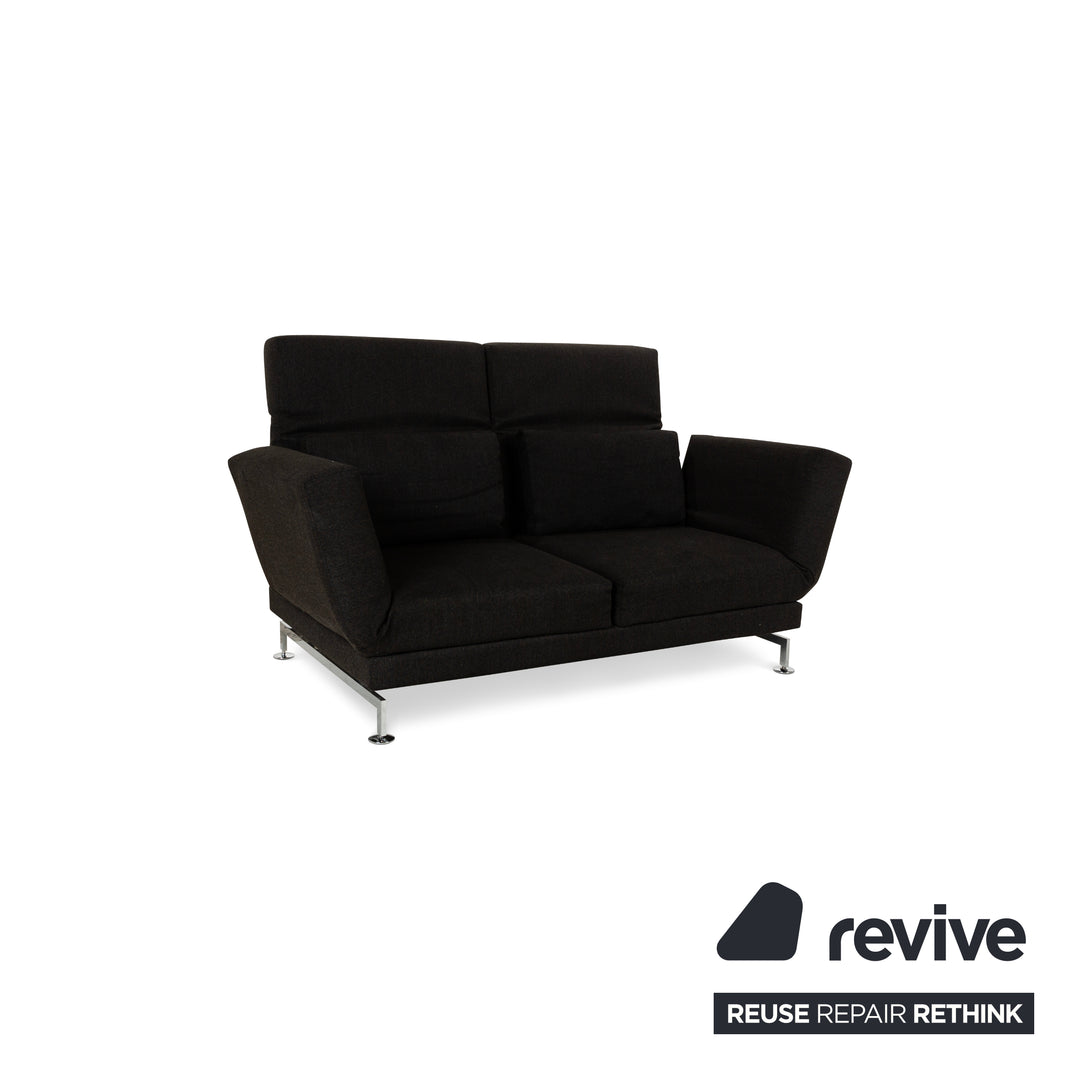 Brühl Moule Stoff Zweisitzer Dunkelgrau manuelle Funktion Sofa Couch