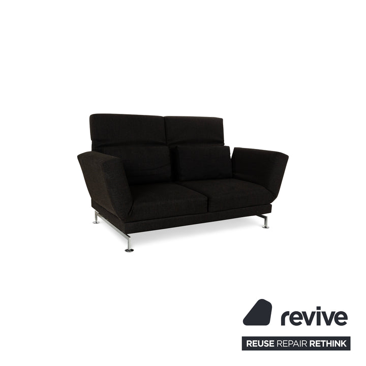 Brühl Moule Stoff Zweisitzer Dunkelgrau manuelle Funktion Sofa Couch