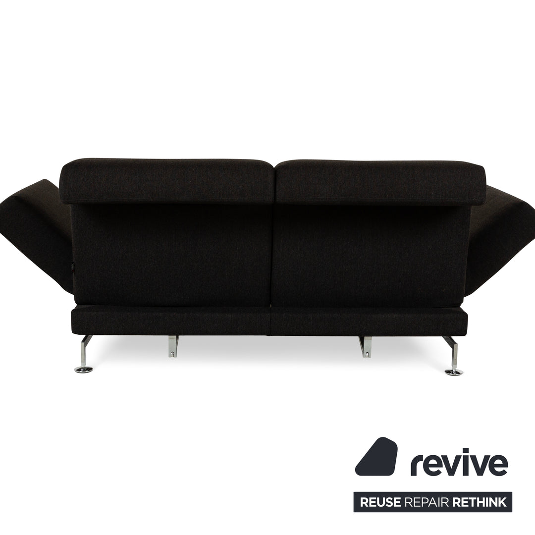 Brühl Moule Stoff Zweisitzer Dunkelgrau manuelle Funktion Sofa Couch