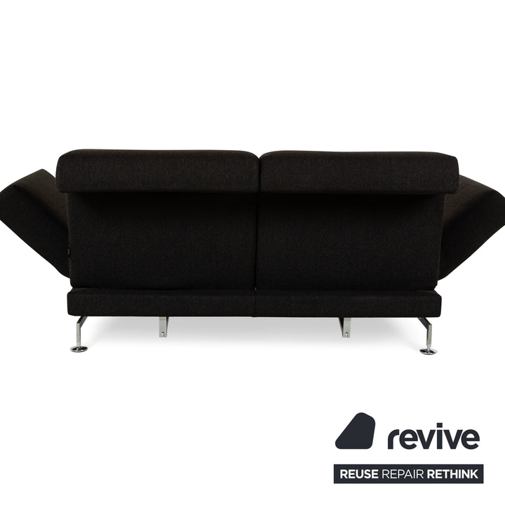 Brühl Moule Stoff Zweisitzer Dunkelgrau manuelle Funktion Sofa Couch