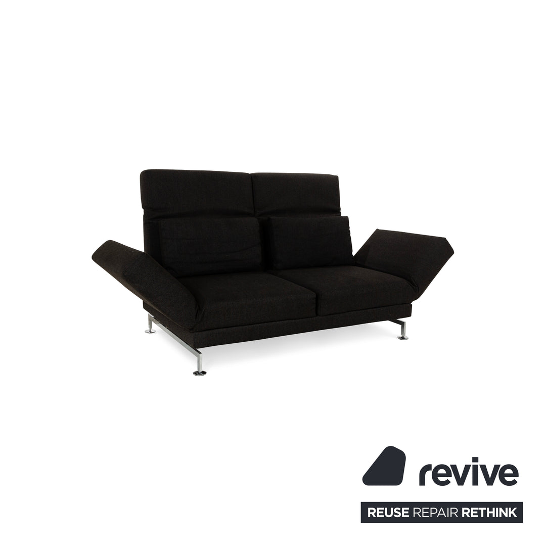 Brühl Moule Stoff Zweisitzer Dunkelgrau manuelle Funktion Sofa Couch