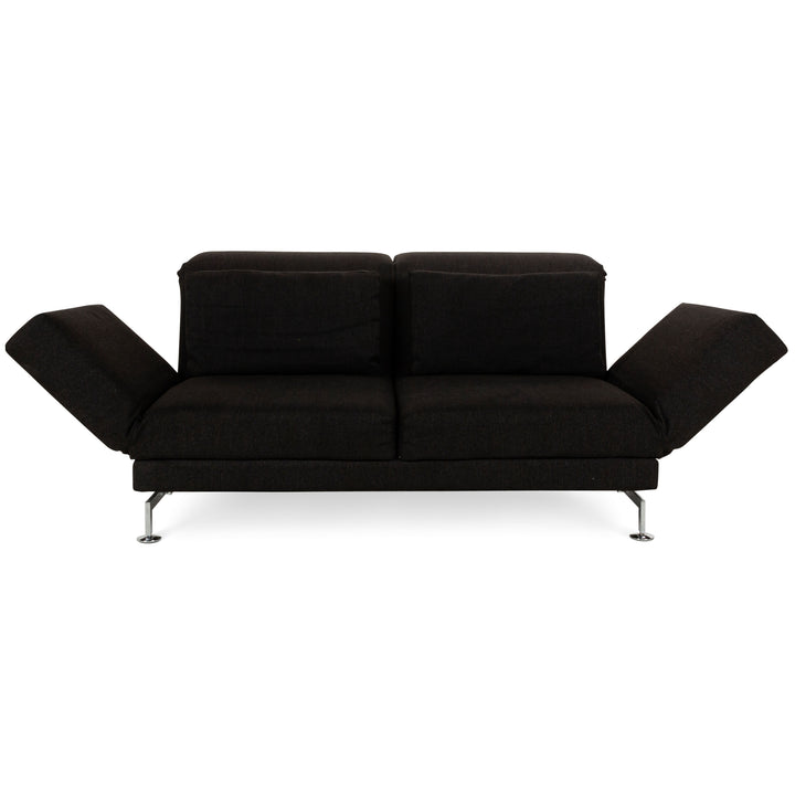 Brühl Moule Stoff Zweisitzer Dunkelgrau manuelle Funktion Sofa Couch