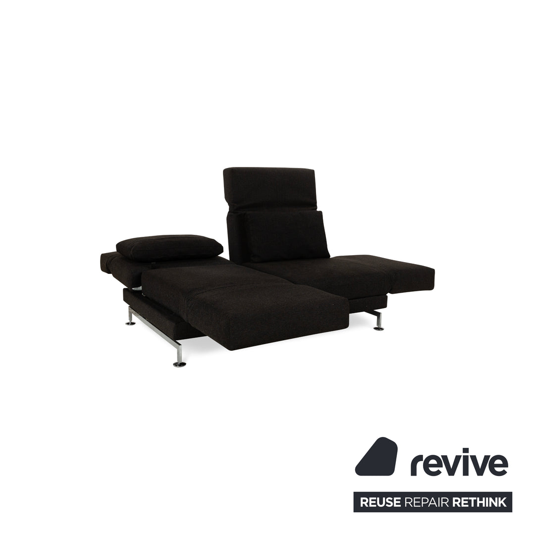Brühl Moule Stoff Zweisitzer Dunkelgrau manuelle Funktion Sofa Couch