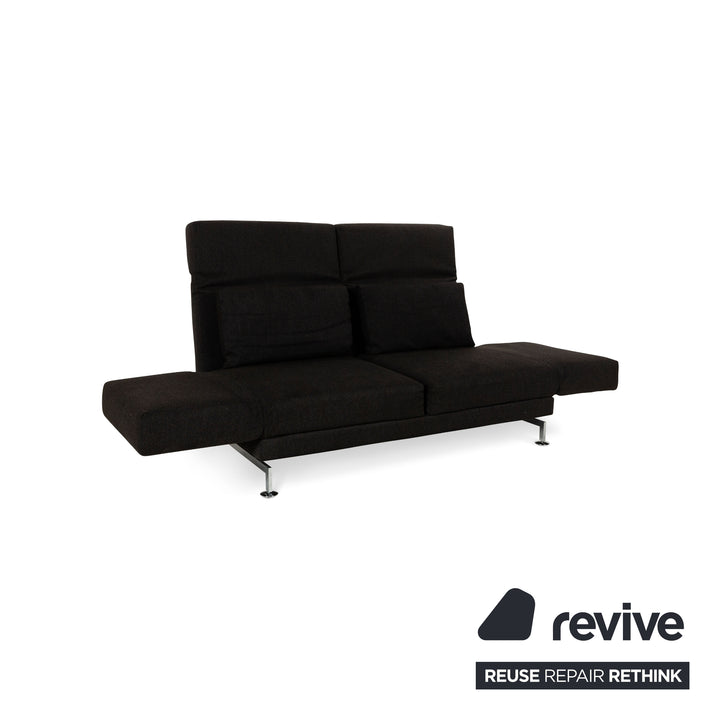 Brühl Moule Stoff Zweisitzer Dunkelgrau manuelle Funktion Sofa Couch