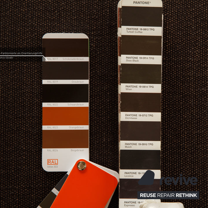 Brühl Moule Stoff Zweisitzer Grau Braun manuelle Funktion Sofa Couch Schlaffunktion