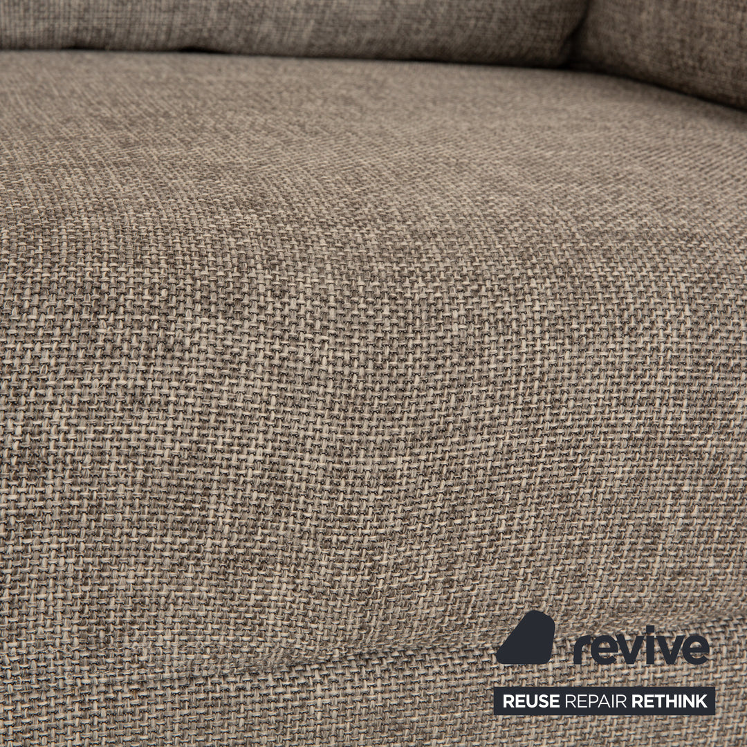 Brühl Moule Stoff Zweisitzer Grau manuelle Funktion Sofa Couch Schlaffunktion