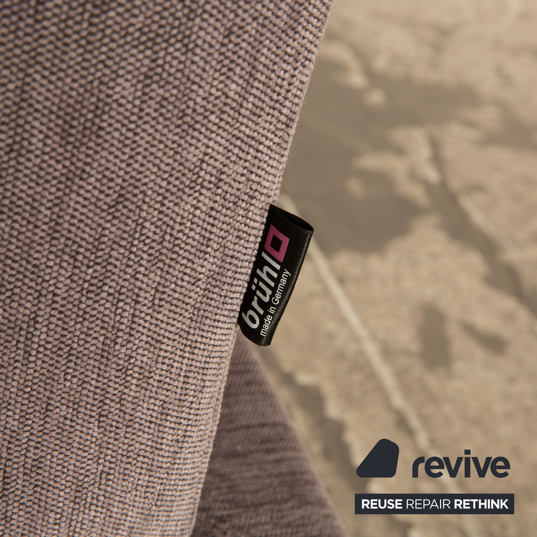 Brühl Moule Stoff Zweisitzer Grau manuelle Funktion Sofa Couch Schlaffunktion