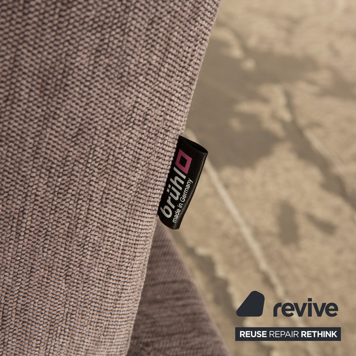 Brühl Moule Stoff Zweisitzer Grau manuelle Funktion Sofa Couch Schlaffunktion