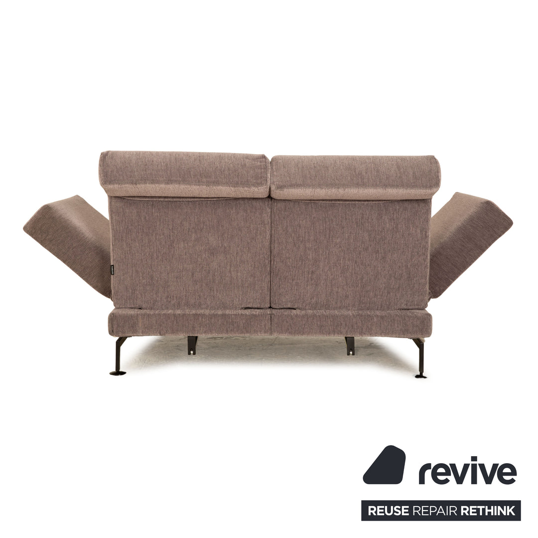 Brühl Moule Stoff Zweisitzer Grau manuelle Funktion Sofa Couch Schlaffunktion