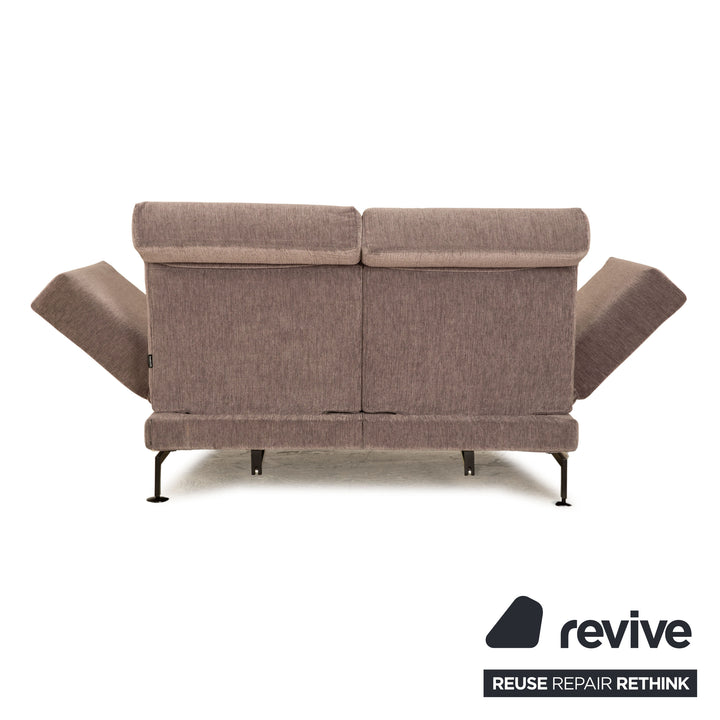 Brühl Moule Stoff Zweisitzer Grau manuelle Funktion Sofa Couch Schlaffunktion