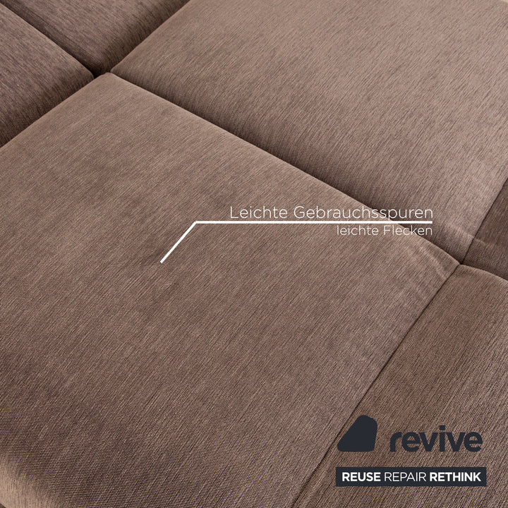 Brühl Moule Stoff Zweisitzer Grau manuelle Funktion Sofa Couch Schlaffunktion