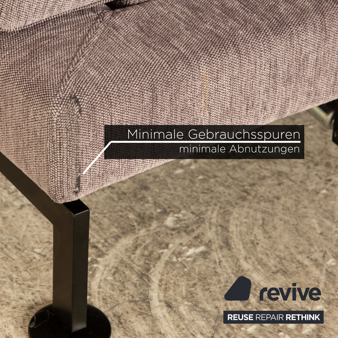 Brühl Moule Stoff Zweisitzer Grau manuelle Funktion Sofa Couch Schlaffunktion