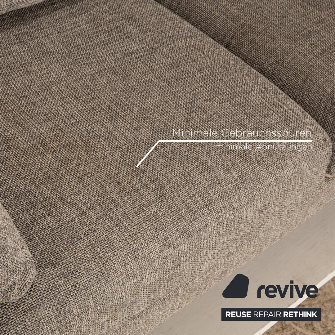 Brühl Moule Stoff Zweisitzer Grau manuelle Funktion Sofa Couch Schlaffunktion