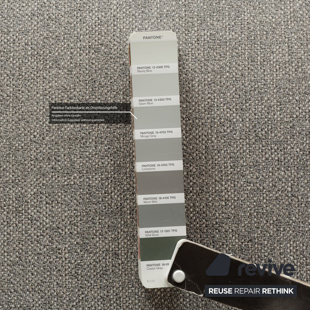 Brühl Moule Stoff Zweisitzer Grau meliert Silber manuelle Funktion Sofa Couch