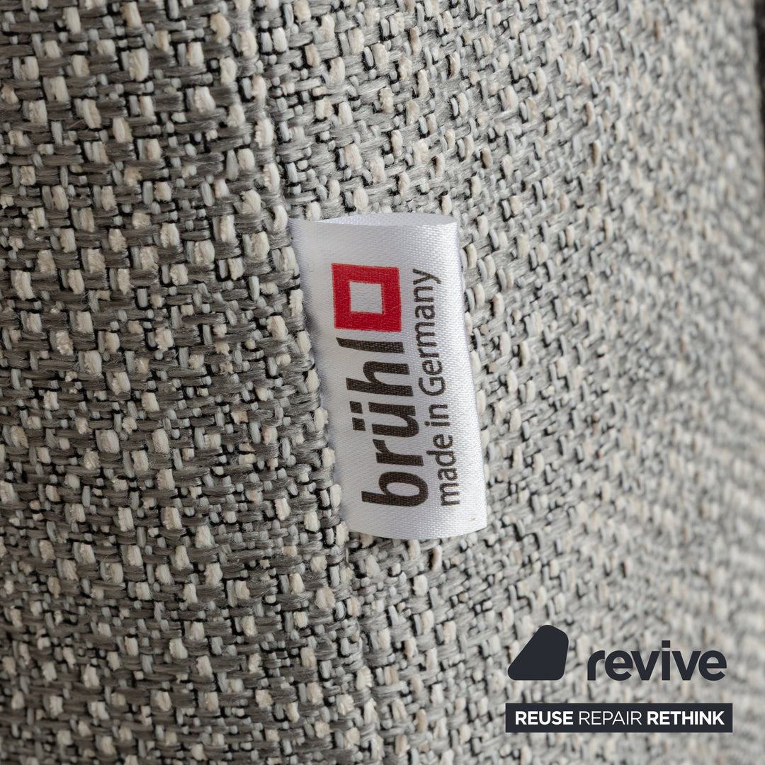 Brühl Moule Stoff Zweisitzer Grau meliert Silber manuelle Funktion Sofa Couch