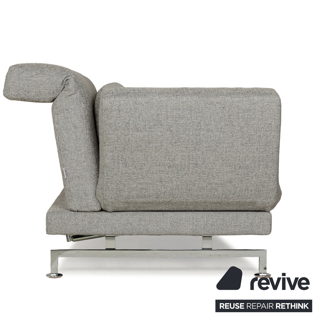 Brühl Moule Stoff Zweisitzer Grau meliert Silber manuelle Funktion Sofa Couch