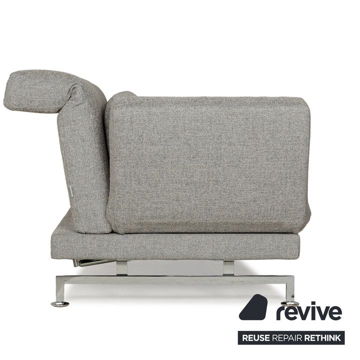 Brühl Moule Stoff Zweisitzer Grau meliert Silber manuelle Funktion Sofa Couch