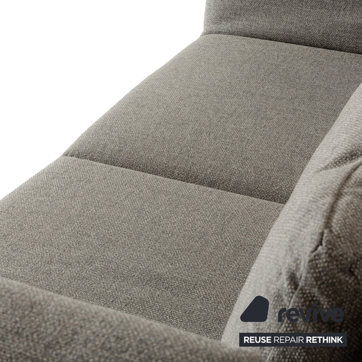 Brühl Moule Stoff Zweisitzer Grau meliert Silber manuelle Funktion Sofa Couch