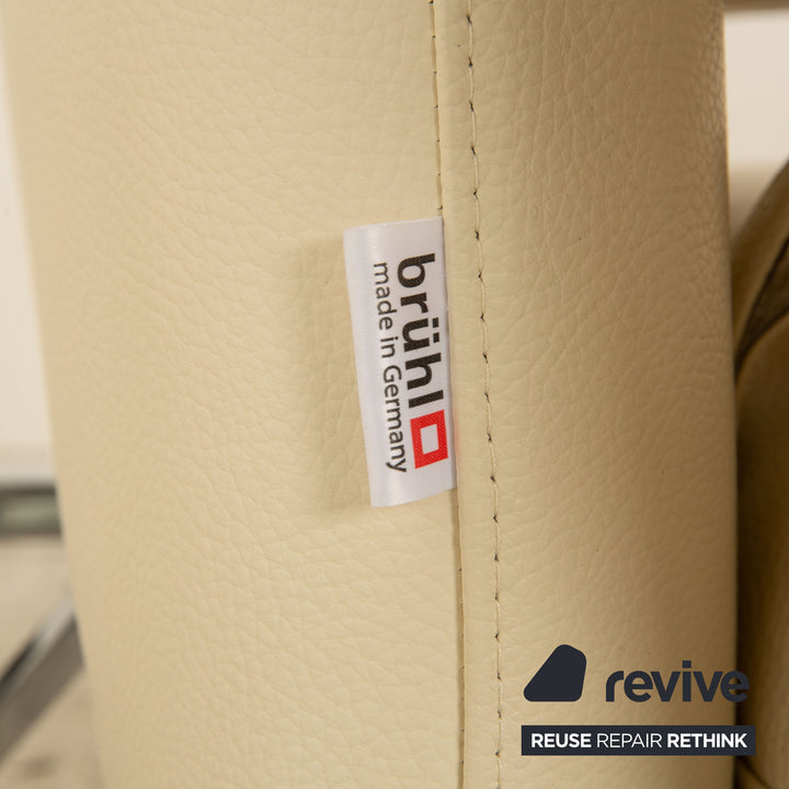 Brühl Roro Leder Sessel Creme manuelle Funktion Relaxfunktion Schlaffunktion Armlehne links