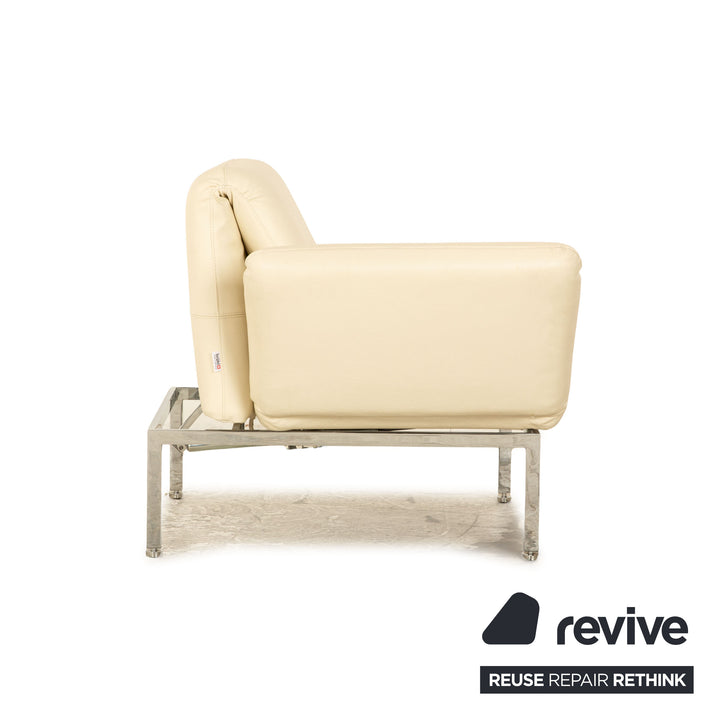 Brühl Roro Leder Sessel Creme manuelle Funktion Relaxfunktion Schlaffunktion Armlehne links